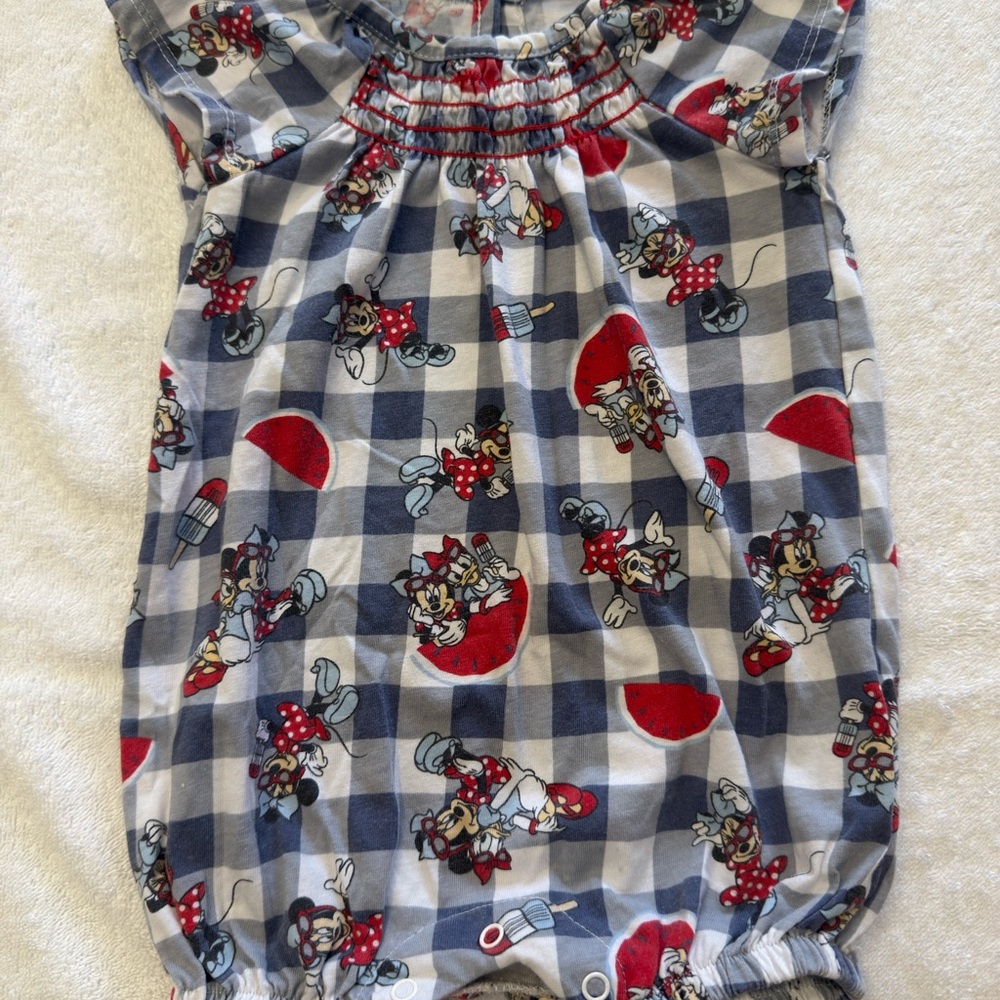 Disney Baby Gray and Red Romper